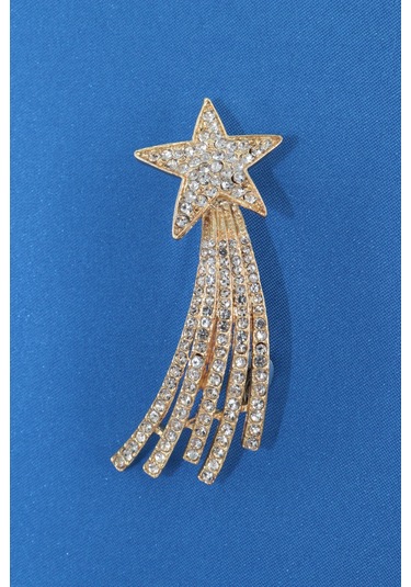 Gold Kayan Yıldız Broş. Yaka İğnesi Broş. Taşlı Broş. Gold Broş. Kadın Broş. Erkek Broş. Yıldız Broş Kırmızı
