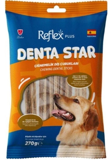 Reflex Plus Denta Star Diş Sağlığı Destekleyici Büyük Irk Köpek Ödül Maması 270 Gr