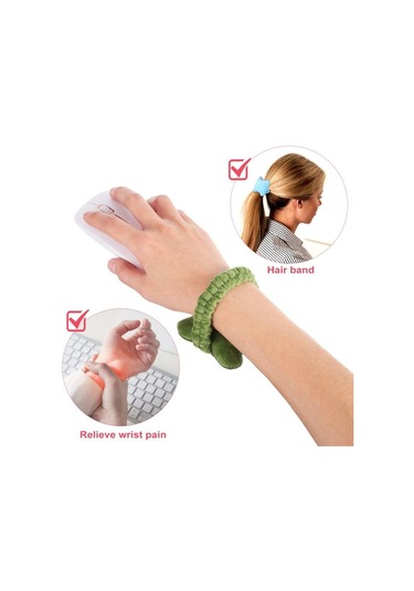 Yeşil Fonken Çok Amaçlı Fare Bilek Pedi Saç Bandı Yumuşak Serbestçe Hareket Edebilen Bilek El Yastık Ofis Çalışanı Gamer İçin