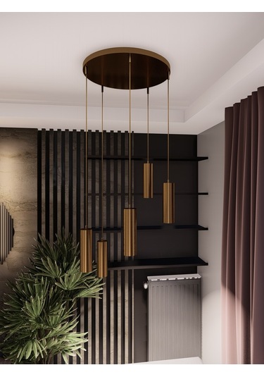 Zenya Eskitme Renk 5'li Spot Avize- Modern Tavan Sarkıt, Gu10 Duy