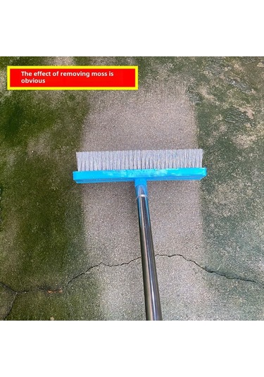 Geeksen Stahlborsten-bodenbürste Hartborstige 30cm Edelstahlbürste Für Moos Schmutz Rost Reinigung Hausgebrauch Plastik-bürstenhalter