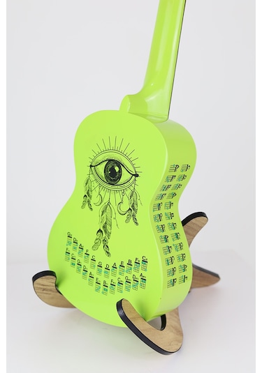 gözyaşı siyah ukulele akor cetveli tablosu stickeri etiketi