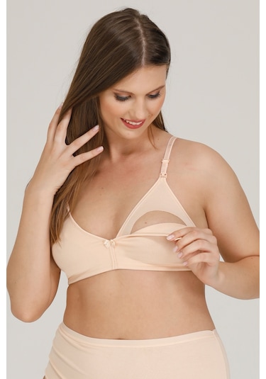 Parlingerie Pl Emzirme Sütyeni Penye Kapsız Ten