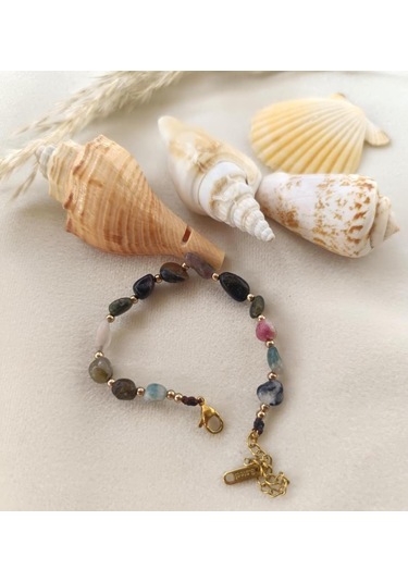 Bileklik Doğal Taşı 316l Kararmaz Çelik Hakiki Boncuklu Kadın Erkek Bilezik