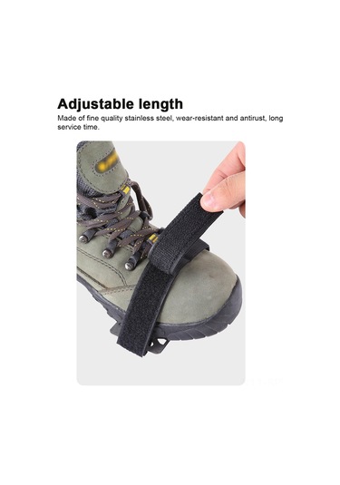 Maiyame Kar Ve Buz Yürüyüşleri İçin 26 Dişli Kayma Engeli, Çelik Ayaklık Koruması, Tüm Ayakkabılara Uyumlu, Hafif Ve Dayanıklı Tasarım Siyah