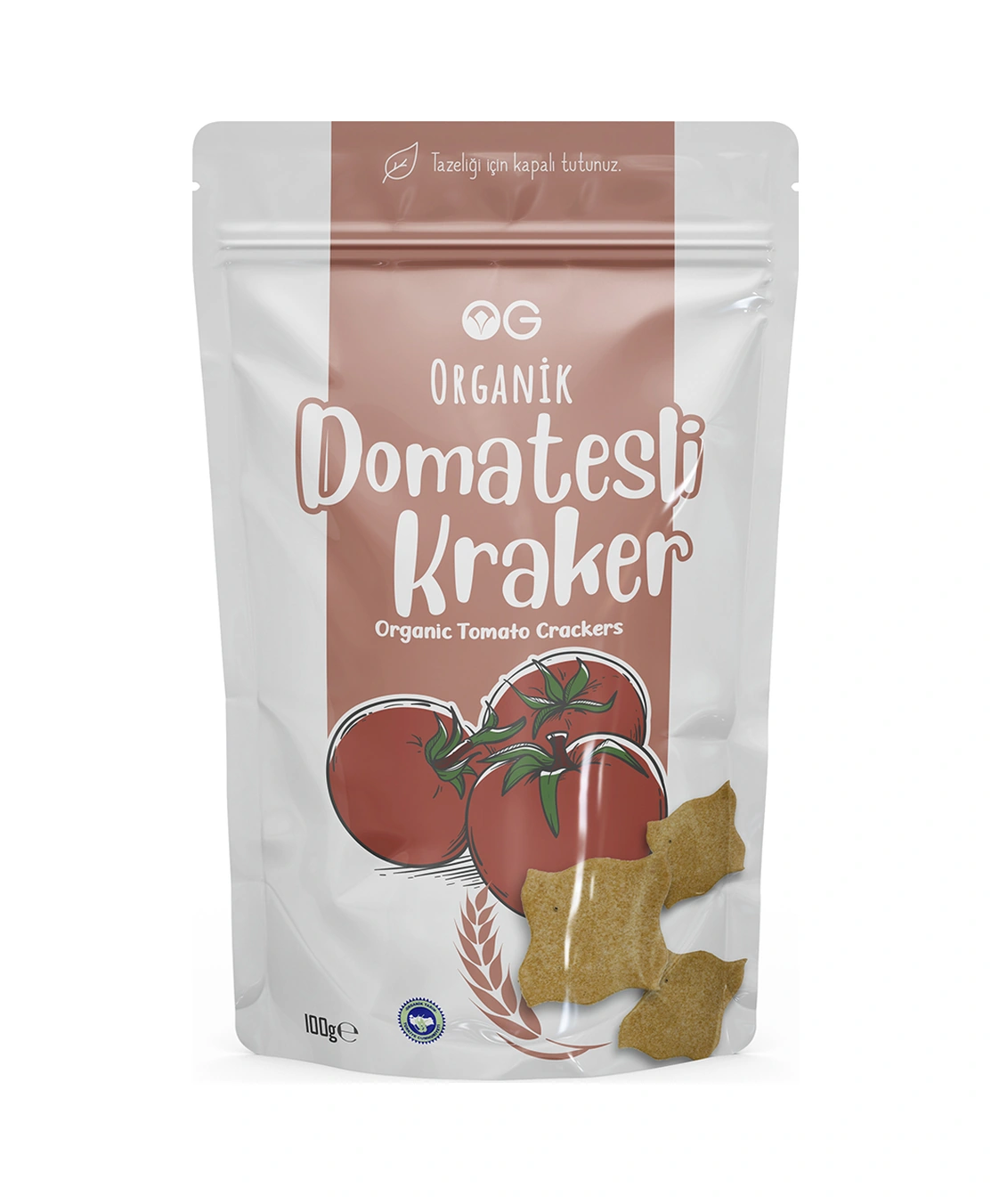 Organik Domatesli Kraker 100gr
