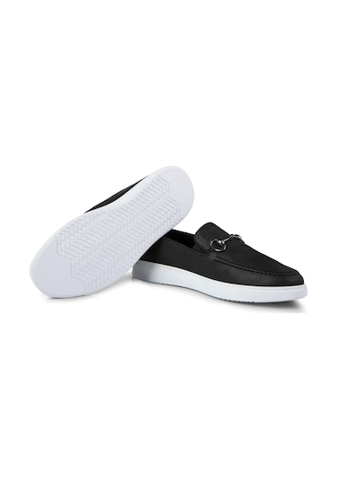 Ducavelli Anchor Hakiki Deri Erkek Günlük Ayakkabı, Loafer Ayakkabı, Hafif Ayakkabı, Yazlık Ayakkabı, Hafif Ayakkabı Siyah