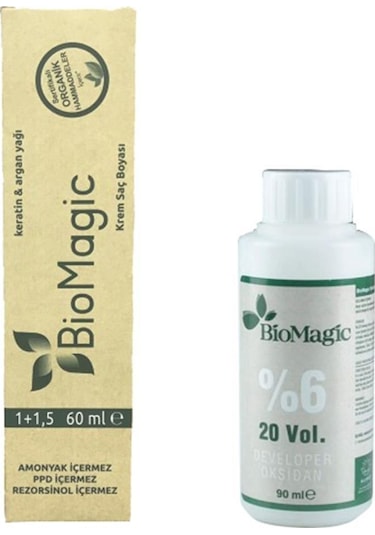 Biomagic Organik Keratin Ve Argan Saç Boyası 60 Ml.+Oksidan