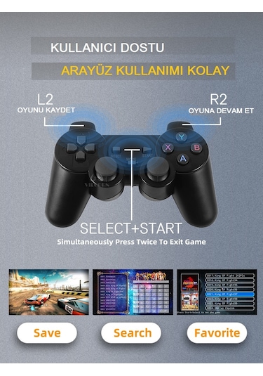 Arcade 8K 10.000 Oyunlu HD Mini TV Android Retro Oyun Konsolu
