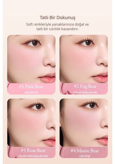 Dasique Karıştırılabilir Renk Tonlarına Sahip 4lü Jel Allık Blending Mood Cheek 17 Mauve Bear 17 Mauve Bear