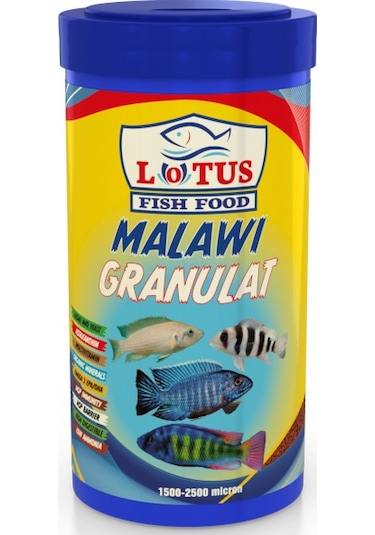 Lotus Malawi Granulat Ciklet Protein 1 L Kutu Balık Yemi