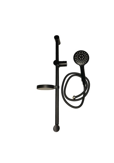 Black Sun 3 Fonksiyonlu Duş Başlığı Sürgülü Duş Seti Siyah 1.5 M Siyah
