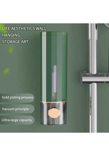 Green-450ml Manuel Duvara Monte Banyo Sıvı Sabunluk Yıkama El Dezenfektanı Aile El Duş Jeli Banyo Aksesuarları