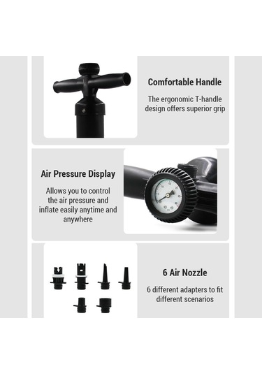 Sup El Pompası Şişme Kürek Tahtası İçin Basınç Göstergeli Y28927