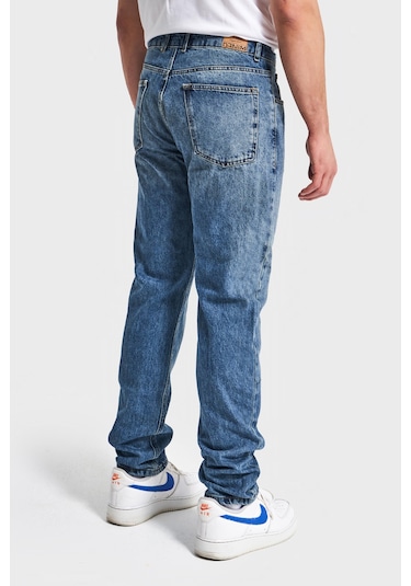 Itsbasic Erkek Kot Rengi Straight Fit %100 Koton Denim Kırmızı
