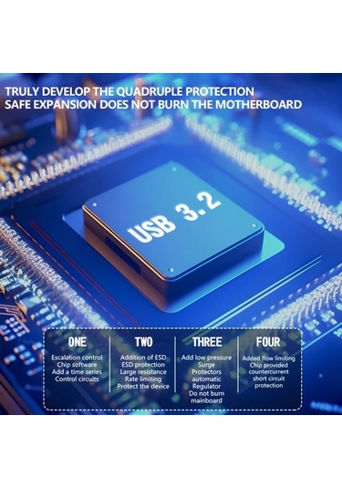 Xuweiwei Vszapower Usb 3.2 Gen2 10gbps 5 İn 2 Usb A 2 Port Ve Usb C 2 Port Hub Laptop İçin Yüksek Hızlı Veri Transfer Arayüzü Usb 3.0 Ve 2.0 Uyumlu