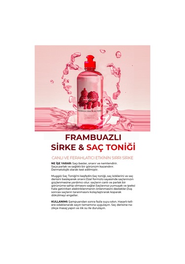 Muggio Frambuazlı Sirke & Saç Toniği 500 ML