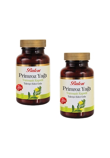 Balen Primroz Yağı Kapsül (Çuha Çiçeği) 650 MG 90 Kapsül 2 Adet