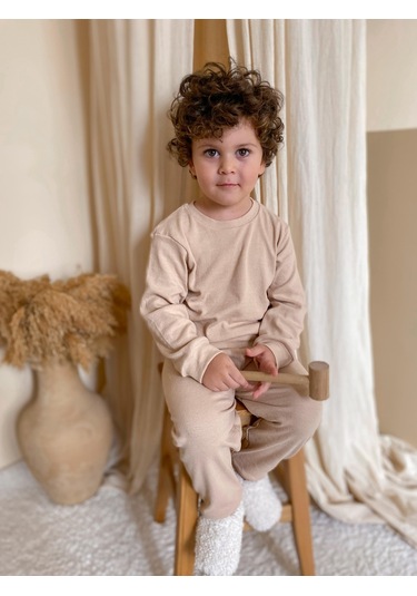 Kaşkorse Mevsimlik Pijama Takım Bej