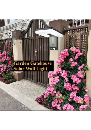 Elmpaly 1 Nolu Solar Duvar Lambası 120 İnsan Sensörlü Katlanır 3 Aydınlatma Modlu Bahçe Garaj Aydınlatma Altın