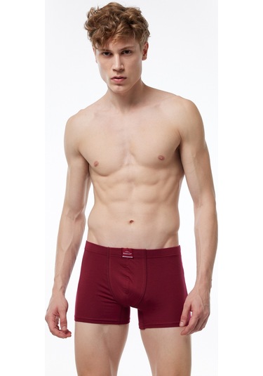 Malabadi Erkek Bordo 5 Li Pamuk Elastan Boxer 5m074 Bordo