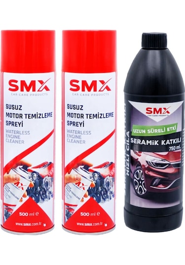 Susuz Motor Temizleme Spreyi 2 Adet 500 Ml - Seramik Katkılı Hızlı Ve Pratik Cila