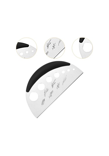 Homyl Kişniş Pazı Kekik Için Ot Soyucu Metal Kesici Yaprak Siyah