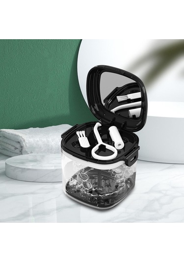 Dolıty Yaşlı Hediye Için Süzgeç Sepeti Protez Kupası Siyah