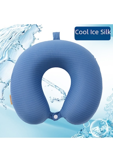 Shineyee Yetişkinler İçin Soğuk İpek Dokulu Hafıza Köpüklü Boyun Yastığı - Ofis, Uyku Ve Seyahat İçin Ergonomik Destek Koyu Gri Koyu Gri