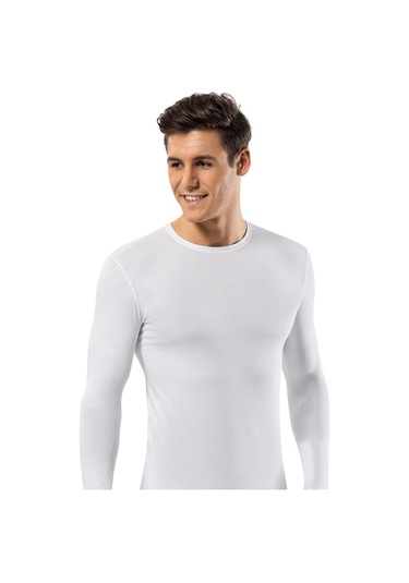 Erdem 1123 Erkek Pamuk Fanila Uzun Kol T-Shirt 2'Li Paket