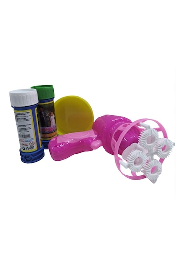 Pilli Çok Delikli Köpük Atan Tabanca Pembe