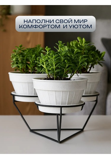 Angora Çiçekler İçin Plastik Saksılar Seti 5 Parça 231204799