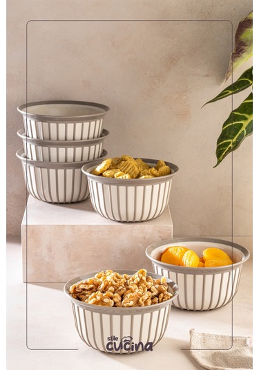 Linea 6lı Pratik Çerezlik Bej 500 Ml Bej