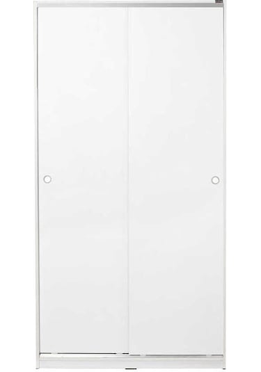 5 Raflı Sürgülü Gardırop - Beyaz