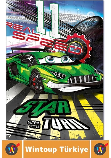 Premium Seri Eğlenceli El Göz Koordinasyon Beceri Geliştirici Çocuk 2x100 Puzzle Star Ralli