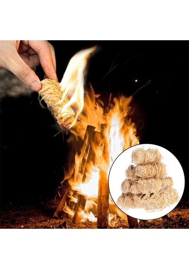 Homyl 12x 100% Ateş Başlatıcılar Şömine Odun 2x5cm Odun Kahverengi