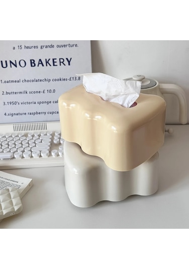 Bej-iskandinav Dekoratif Doku Kutusu Ev Yurt Banyo Kağıt Tutucu Sevimli Sehpa Başucu Peçete Doku Dispenseri Bahar İle