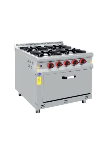 Csa İnox Karacasan Endüstriyel 4+1 Lpg Tüplü 4 Lü Kuzine Ocak