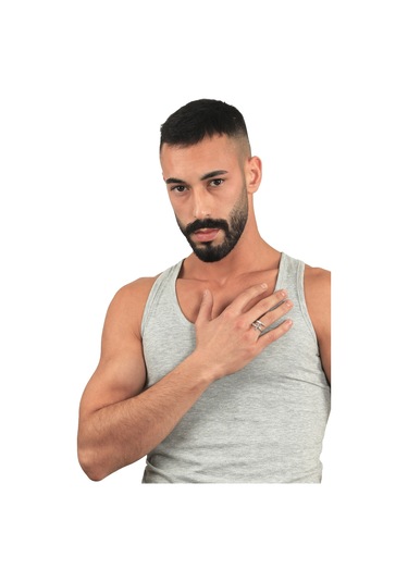 Erkek Antik Gümüş Kaplama Ayarlanabilir Dolama Formlu Kılıç Yüzük Gümüş