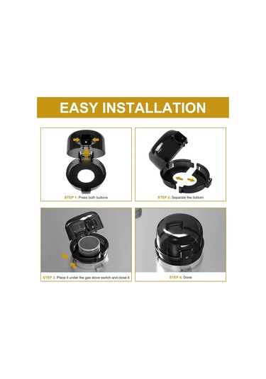 Gajeena Çocuk Ve Evcil Hayvan Korumalı Ocak Düğme Kapakları 5 Adet , Evrensel Boyut, Isı Dayanıklı 248 F , Slipless Tutuş, Sade Siyah Tasarım Çok Renkli