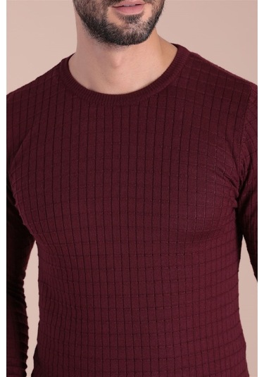 Ferraro Bisiklet Yaka Superfine Yün Kazak - Bordo Bordo (490433285) Bordo