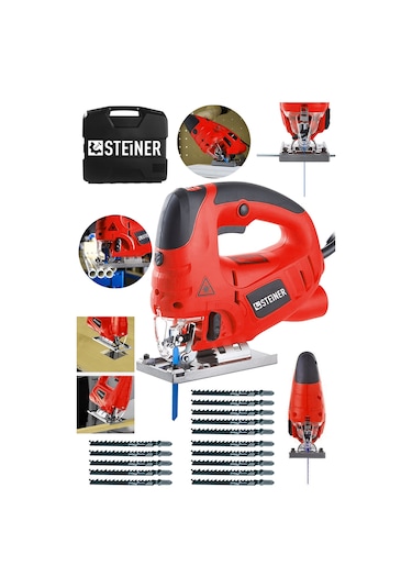 Steiner 4000 Watt Lazerli Otomatik Dekupaj Çantalı Kırmızı+ 15 Uç