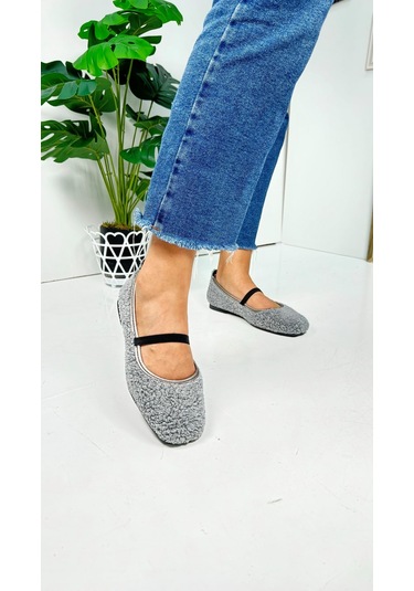 Günlük Kadın Babet Peluş Lastikli Oval Burunlu Alçak Topuklu Tırtıklı Tabanlı Ayakkabı 369 Gri Günlük Kadın Babet Peluş Lastikli Oval Burunlu Alçak Topuklu Tırtıklı Tabanlı Ayakkabı 369 Gri