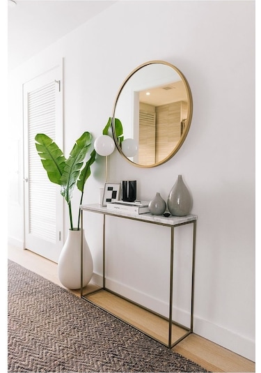 Ersan Dizayn Metal Çerçeve Dekoratif Yuvarlak Ayna