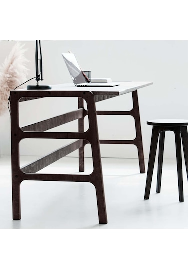 Woodesk Rustico Ahşap Çalışma Masası, Ceviz Renk Cpt4630-180 Ceviz