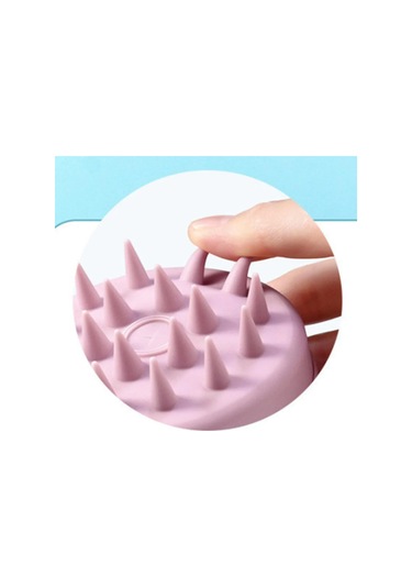 Hangfox Silikon Saç Derisi Masaj Ve Temizleme Fırçası - Şampuan Dolabilen Basma İle Sıvı Veren Saç Bakımı Aleti