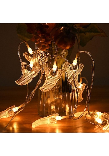 150 Cm 10led Cadılar Bayramı Led Dize Işık Taşınabilir Kabak Hayalet Kafatası Işık Ev Bayramı Partisi Dekoratif Led Işık 56851301 Diğer