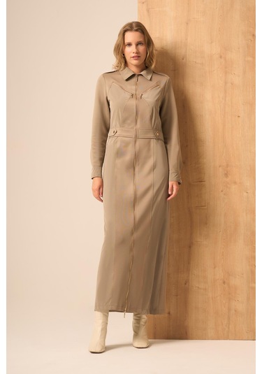 Ftz Women Kadın Safir Elbise Beige 31261 Beige