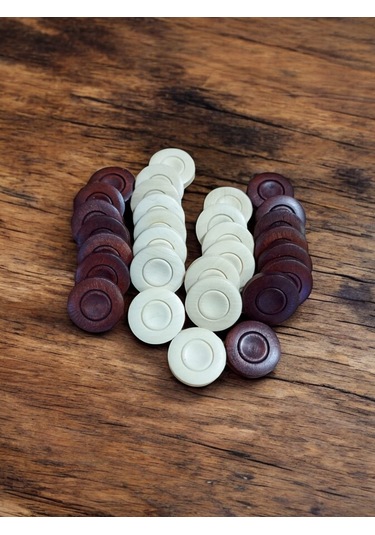 Simya Şimşir Ağacı Tavla Pulu 35 Mm