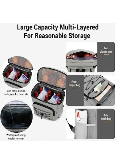 Trendooze Yalıtımlı Suya Sızdırmazlık Sırt Koyu Koyu Gri Gri Çantası, 648 Th Koyu Gri